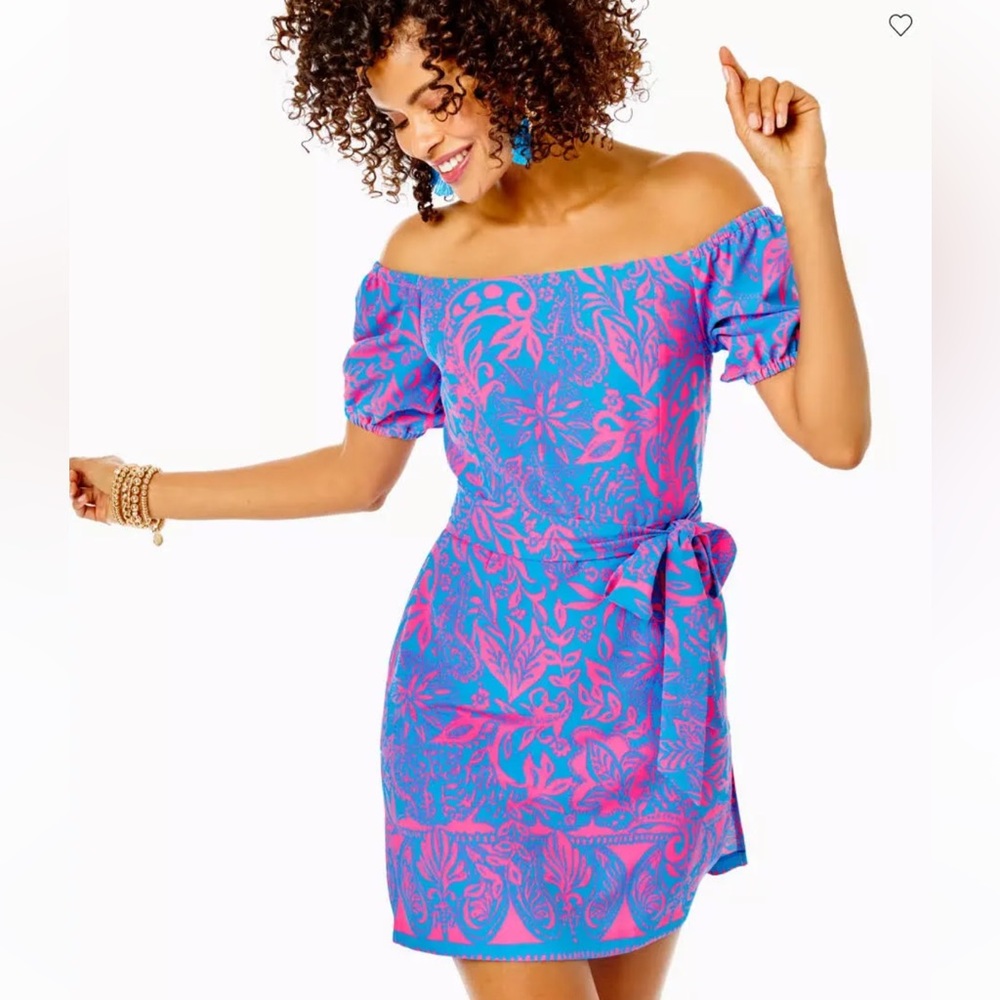 Gorgeous Lilly Pulitzer size 4 Jada Off-The-Shoulder Romper!